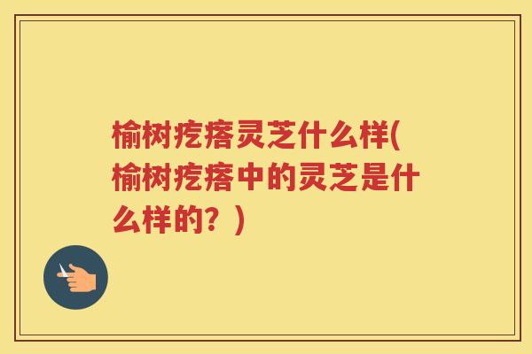 榆树疙瘩灵芝什么样(榆树疙瘩中的灵芝是什么样的？)