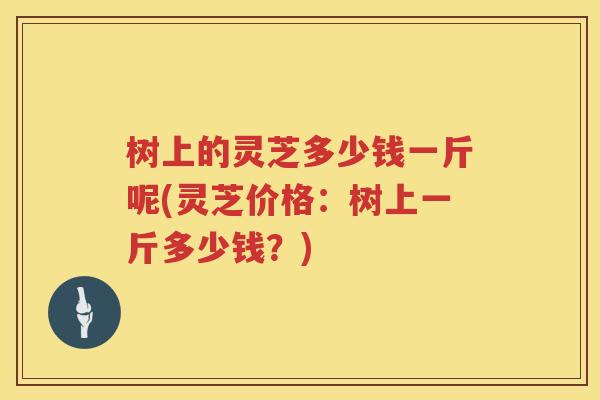 树上的灵芝多少钱一斤呢(灵芝价格:树上一斤多少钱?)