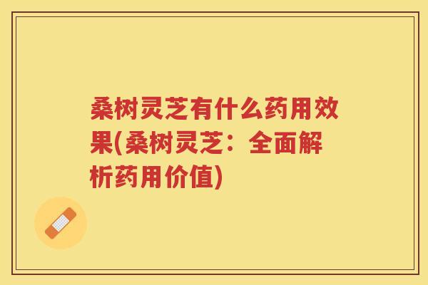 桑树灵芝有什么药用效果(桑树灵芝：全面解析药用价值)