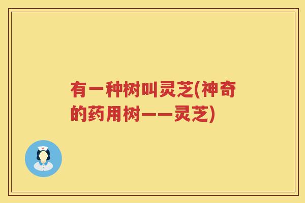 有一种树叫灵芝(神奇的药用树——灵芝)