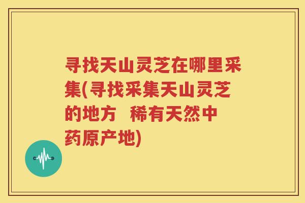 寻找天山灵芝在哪里采集(寻找采集天山灵芝的地方  稀有天然中药原产地)
