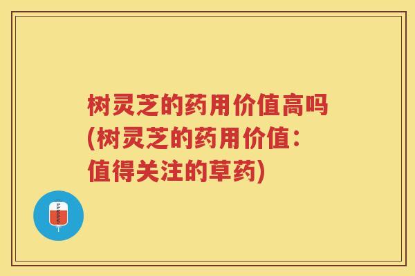 树灵芝的药用价值高吗(树灵芝的药用价值:值得关注的草药) 树灵芝的药用价值高吗(树灵芝的药用价值:值得关注的草药)