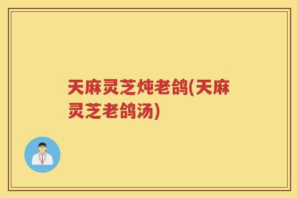 天麻灵芝炖老鸽(天麻灵芝老鸽汤)