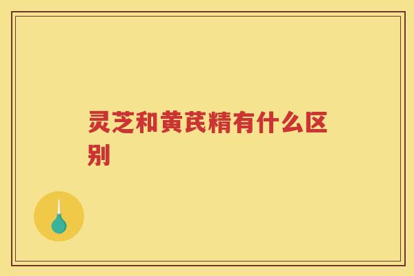 灵芝和黄芪精有什么区别