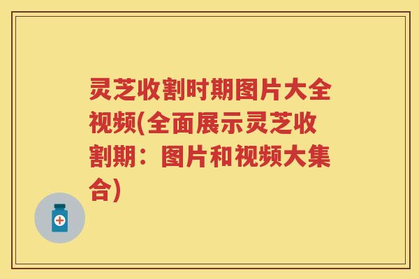灵芝收割时期图片大全视频(全面展示灵芝收割期：图片和视频大集合)