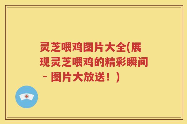 灵芝喂鸡图片大全(展现灵芝喂鸡的精彩瞬间 - 图片大放送！)