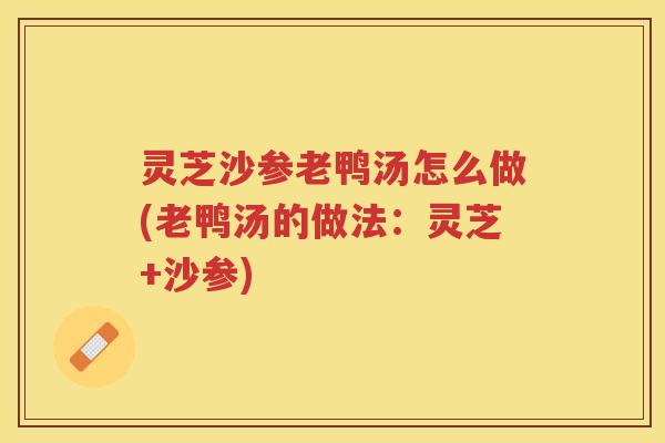 灵芝沙参老鸭汤怎么做(老鸭汤的做法：灵芝+沙参)