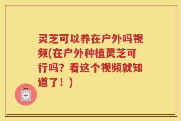 灵芝可以养在户外吗视频(在户外种植灵芝可行吗?看这个视频就知道了!) 灵芝可以养在户外吗视频(在户外种植灵芝可行吗?看这个视频就知道了!)
