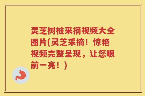灵芝树桩采摘视频大全图片(灵芝采摘！惊艳视频完整呈现，让您眼前一亮！)
