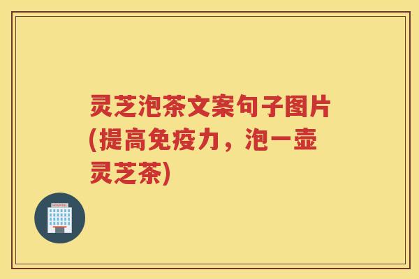 灵芝泡茶文案句子图片(提高免疫力，泡一壶灵芝茶)