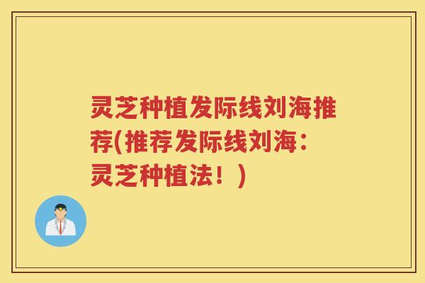 灵芝种植发际线刘海推荐(推荐发际线刘海：灵芝种植法！)
