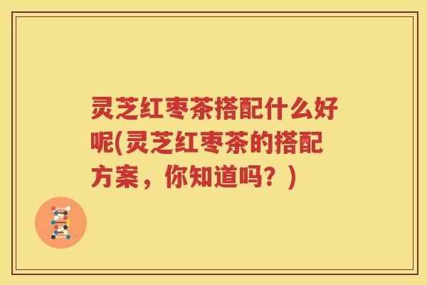 灵芝红枣茶搭配什么好呢(灵芝红枣茶的搭配方案，你知道吗？)