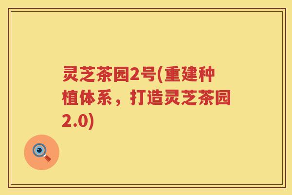 灵芝茶园2号(重建种植体系，打造灵芝茶园2.0)