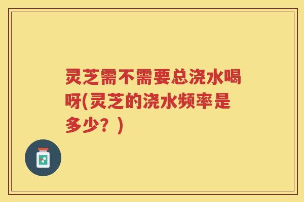 灵芝需不需要总浇水喝呀(灵芝的浇水频率是多少？)