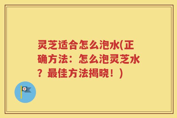 灵芝适合怎么泡水(正确方法：怎么泡灵芝水？最佳方法揭晓！)