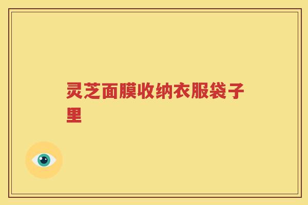 灵芝面膜收纳衣服袋子里