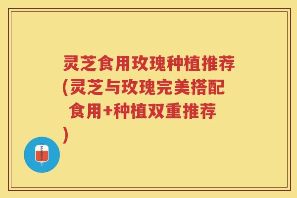 灵芝食用玫瑰种植推荐(灵芝与玫瑰完美搭配 食用+种植双重推荐)