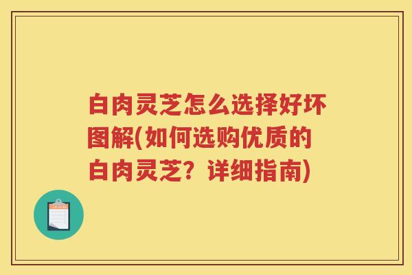 白肉灵芝怎么选择好坏图解(如何选购优质的白肉灵芝？详细指南)