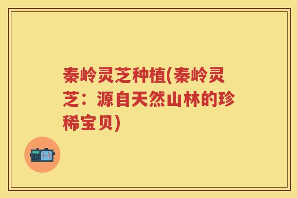 秦岭灵芝种植(秦岭灵芝：源自天然山林的珍稀宝贝)