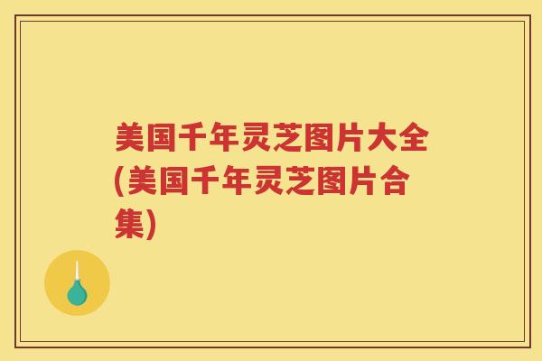 美国千年灵芝图片大全(美国千年灵芝图片合集)