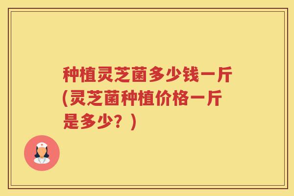 种植灵芝菌多少钱一斤(灵芝菌种植价格一斤是多少？)
