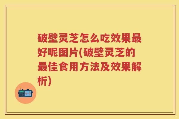 破壁灵芝怎么吃效果最好呢图片(破壁灵芝的最佳食用方法及效果解析)