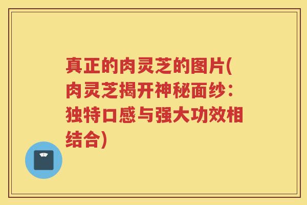 真正的肉灵芝的图片(肉灵芝揭开神秘面纱：独特口感与强大功效相结合)