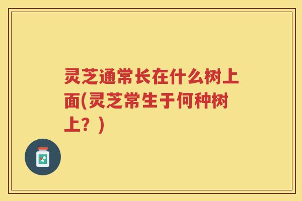 灵芝通常长在什么树上面(灵芝常生于何种树上？)