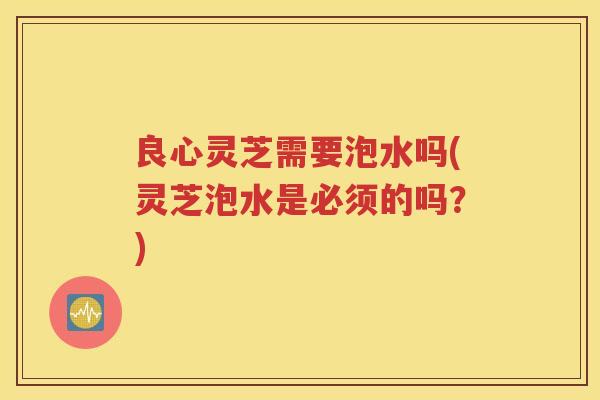良心灵芝需要泡水吗(灵芝泡水是必须的吗？)