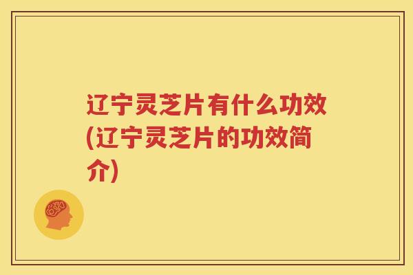 辽宁灵芝片有什么功效(辽宁灵芝片的功效简介)