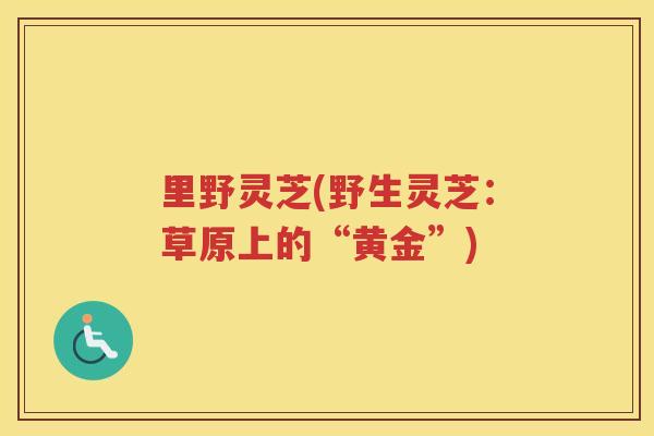 里野灵芝(野生灵芝：草原上的“黄金”)