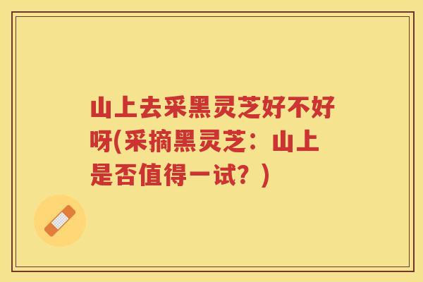 山上去采黑灵芝好不好呀(采摘黑灵芝：山上是否值得一试？)