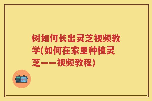树如何长出灵芝视频教学(如何在家里种植灵芝——视频教程)