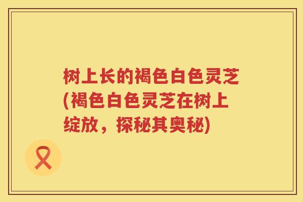树上长的褐色白色灵芝(褐色白色灵芝在树上绽放，探秘其奥秘)