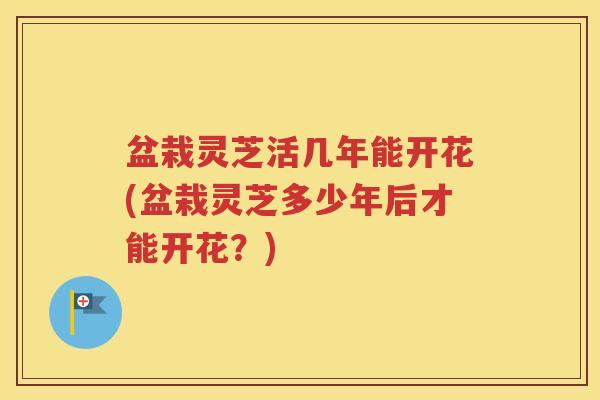 盆栽灵芝活几年能开花(盆栽灵芝多少年后才能开花？)