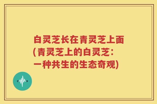 白灵芝长在青灵芝上面(青灵芝上的白灵芝:一种共生的生态奇观)