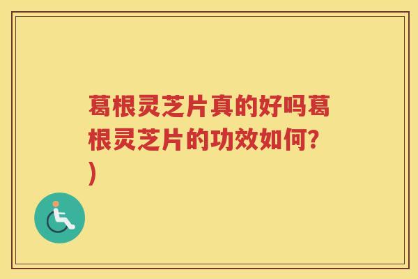葛根灵芝片真的好吗葛根灵芝片的功效如何？)