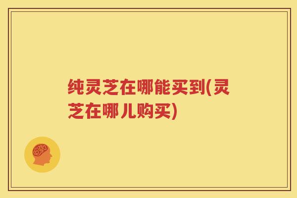 纯灵芝在哪能买到(灵芝在哪儿购买)