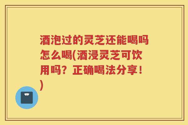酒泡过的灵芝还能喝吗怎么喝(酒浸灵芝可饮用吗?正确喝法分享!) 酒泡过的灵芝还能喝吗怎么喝(酒浸灵芝可饮用吗?正确喝法分享!)