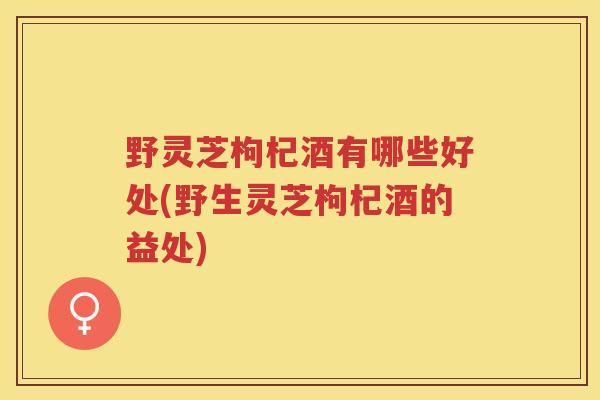 野灵芝枸杞酒有哪些好处(野生灵芝枸杞酒的益处)