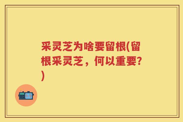 采灵芝为啥要留根(留根采灵芝，何以重要？)