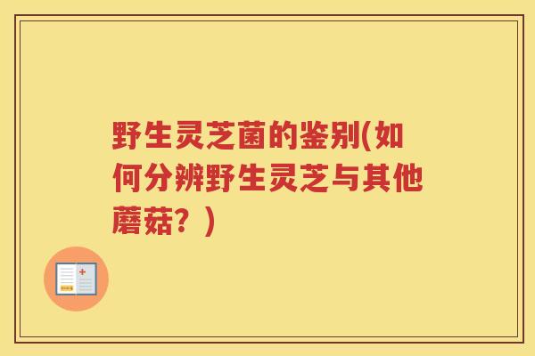 野生灵芝菌的鉴别(如何分辨野生灵芝与其他蘑菇？)