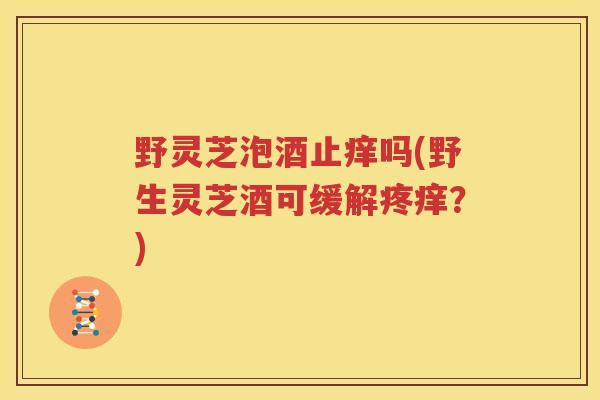野灵芝泡酒止痒吗(野生灵芝酒可缓解疼痒？)