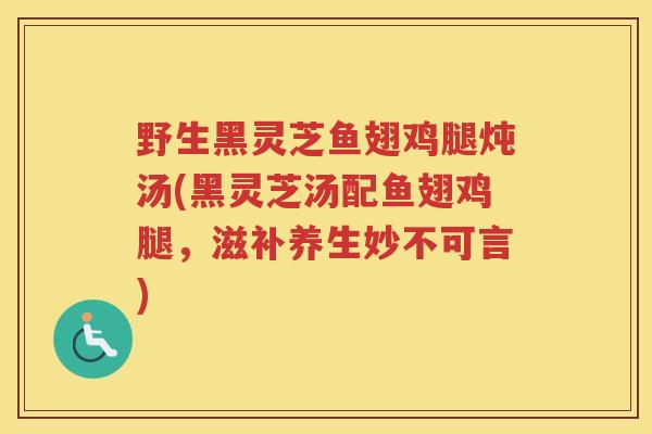 野生黑灵芝鱼翅鸡腿炖汤(黑灵芝汤配鱼翅鸡腿，滋补养生妙不可言)