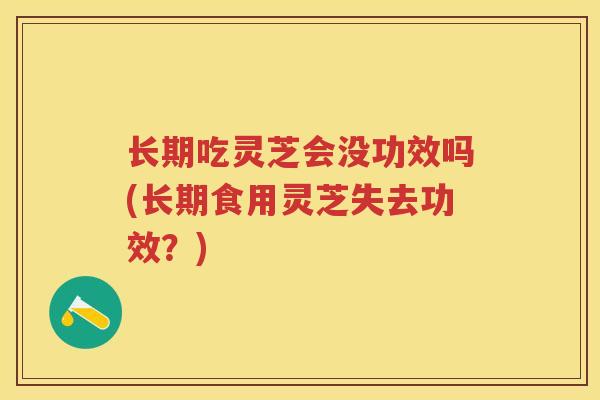 长期吃灵芝会没功效吗(长期食用灵芝失去功效？)