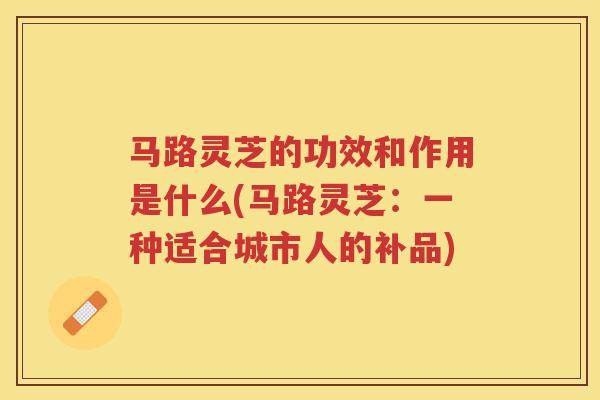 马路灵芝的功效和作用是什么(马路灵芝：一种适合城市人的补品)