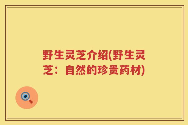 野生灵芝介绍(野生灵芝：自然的珍贵药材)