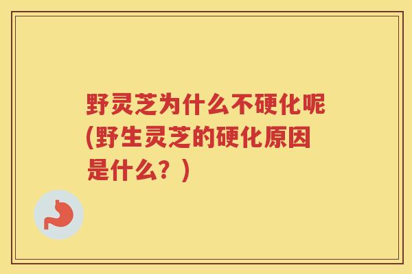 野灵芝为什么不硬化呢(野生灵芝的硬化原因是什么?) 野灵芝为什么不硬化呢(野生灵芝的硬化原因是什么?)