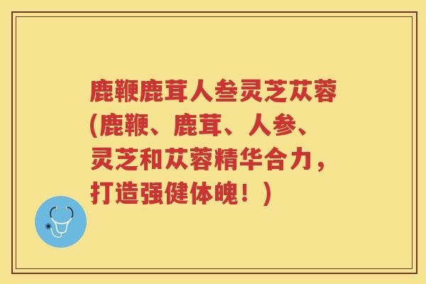 鹿鞭鹿茸人叁灵芝苁蓉(鹿鞭、鹿茸、人参、灵芝和苁蓉精华合力，打造强健体魄！)