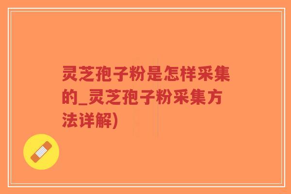 灵芝孢子粉是怎样采集的_灵芝孢子粉采集方法详解)